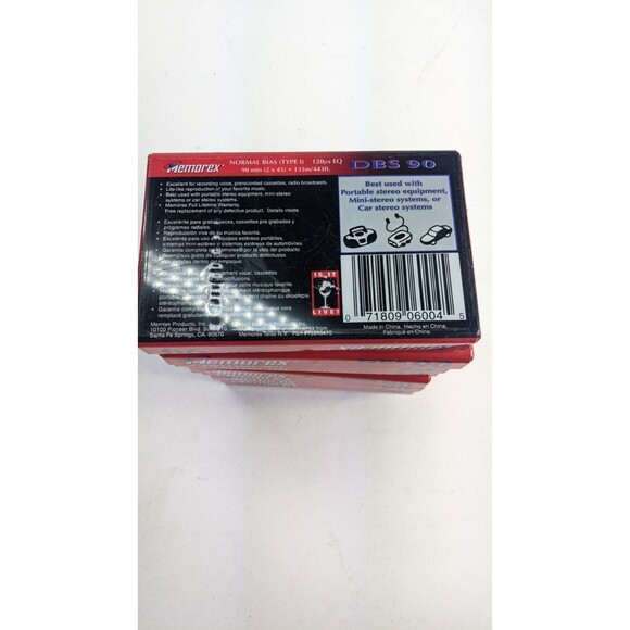 Memorex DBS 90 Normal Bias New Blank/Sealed Audio Cassettes Lot Of 10. - Picture 3 of 6